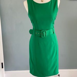 Kelly green figure flattering dress
